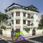 Thiết Kế Biệt Thự 4 Tầng Mái Nhật
